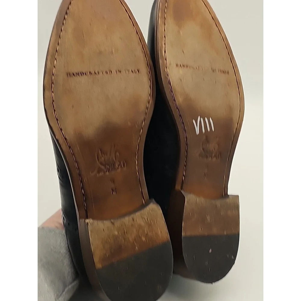Johnston & Murphy JM 1850 Black Leather Wingtip Brogue Dress Shoes Men Sz 9M US